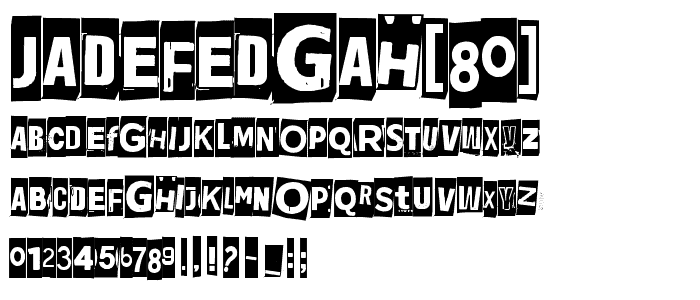 Jadefedgah[80] font